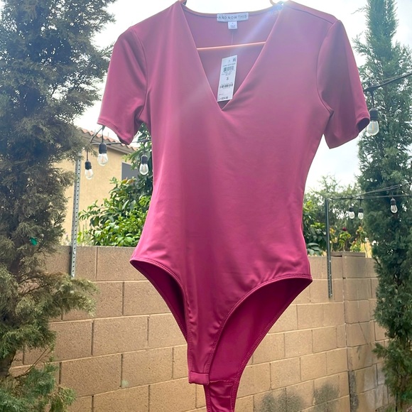 AND NOW THIS bodysuit wine color body contour - Picture 2 of 8